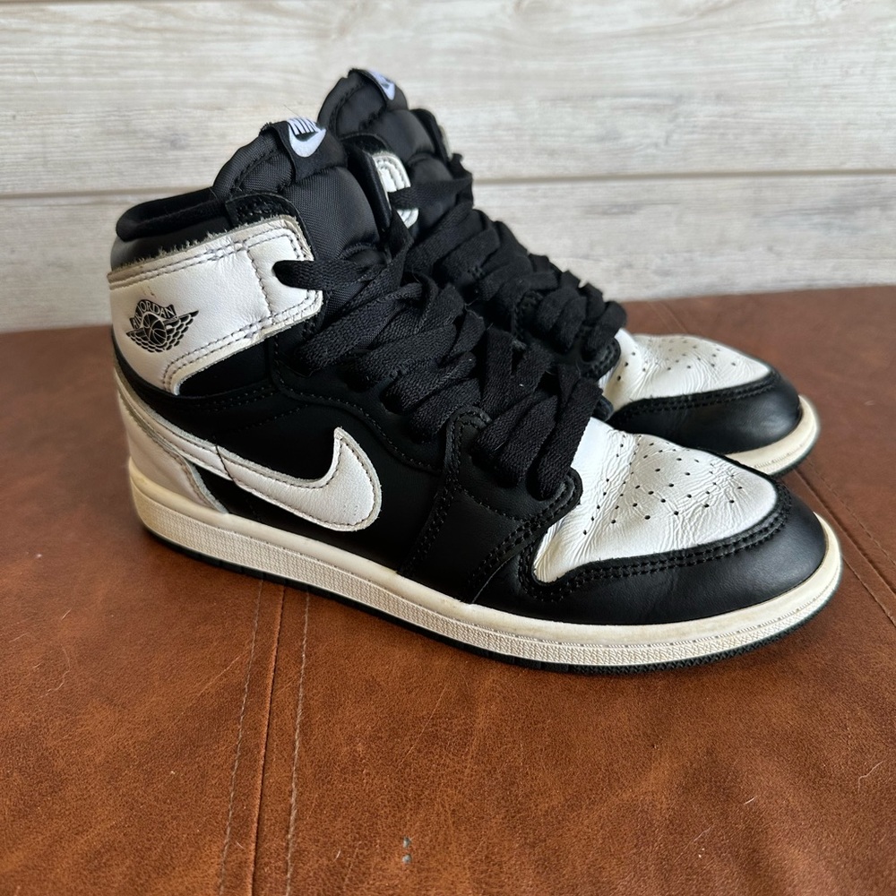 Black and White Jordan High-Top Sneakers